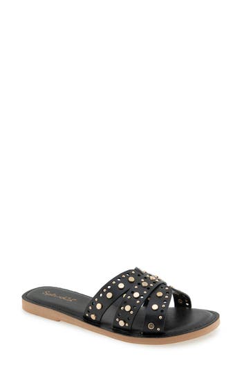Splendid Samira Studded Slide Sandal In Black