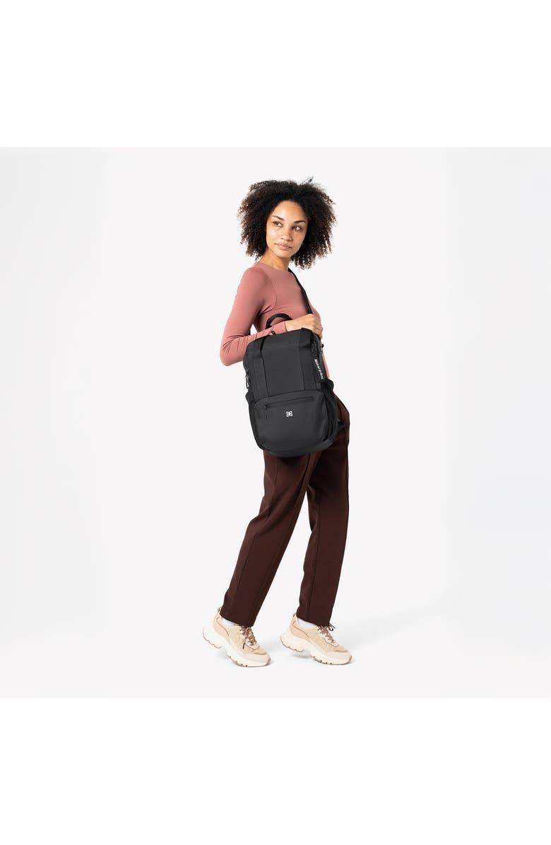 Sherpani Camden Convertible 3 in 1 Tote Bag, 18L Travel Backpack RFID Protection, Fits 15" Laptop, Con Leche, Alternate, color, Raven