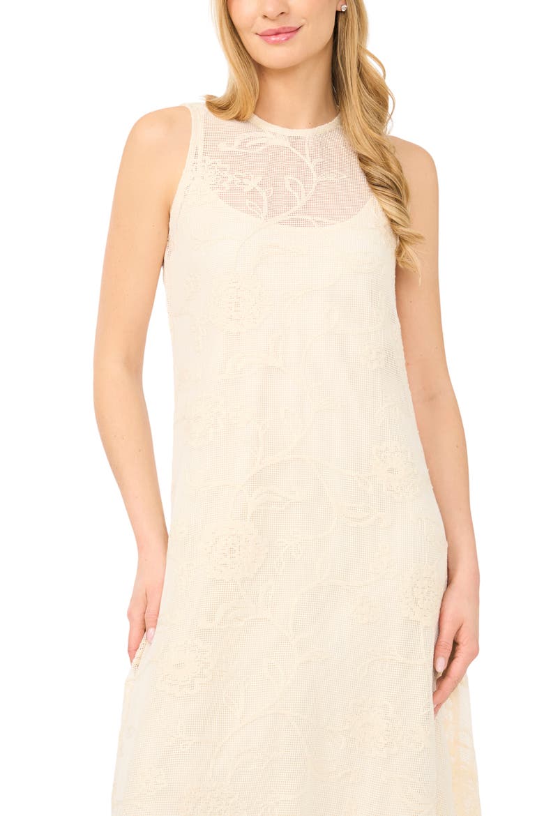 Mimi Mesh Sleeveless Dress, Alternate, color, NEW IVORY