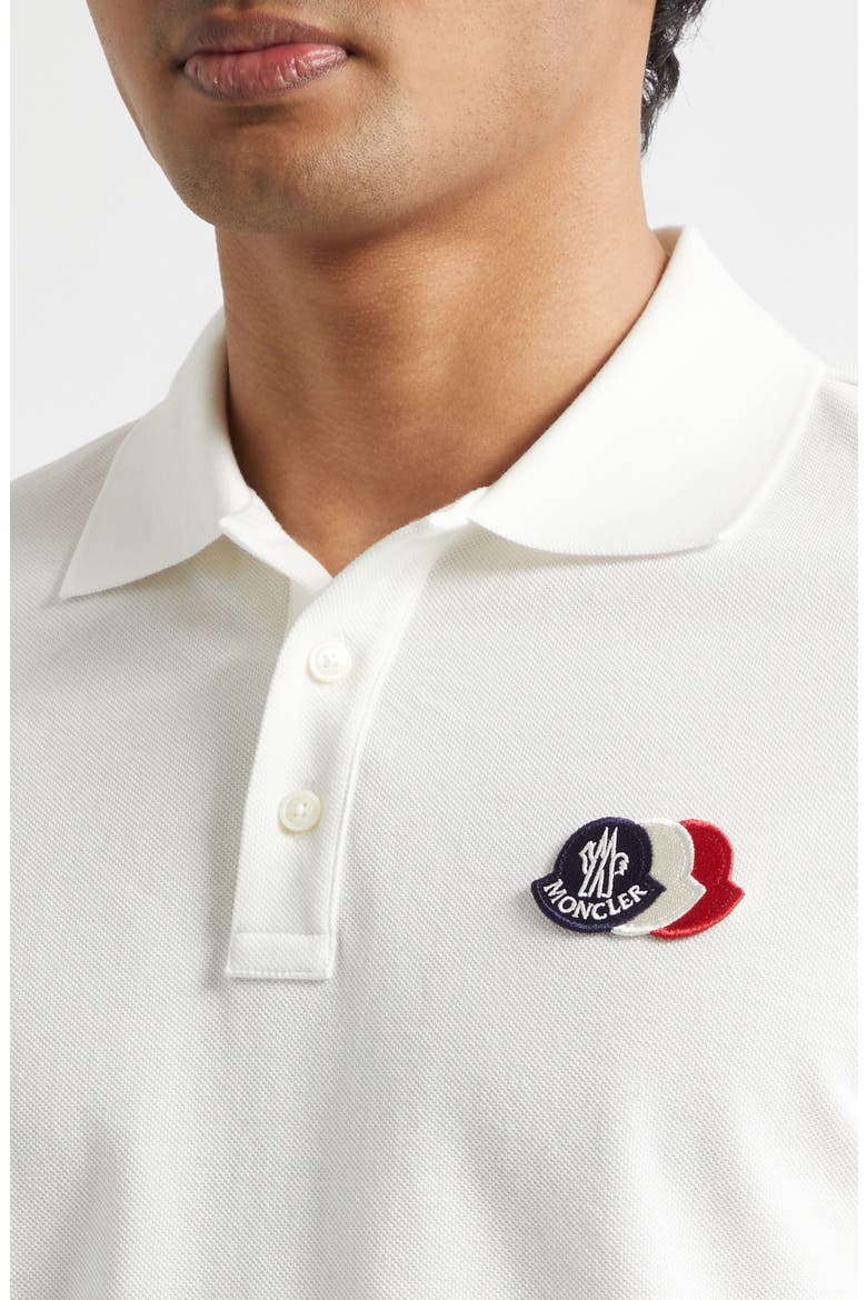 Logo Patch Cotton Polo, Alternate, color, SILK WHITE
