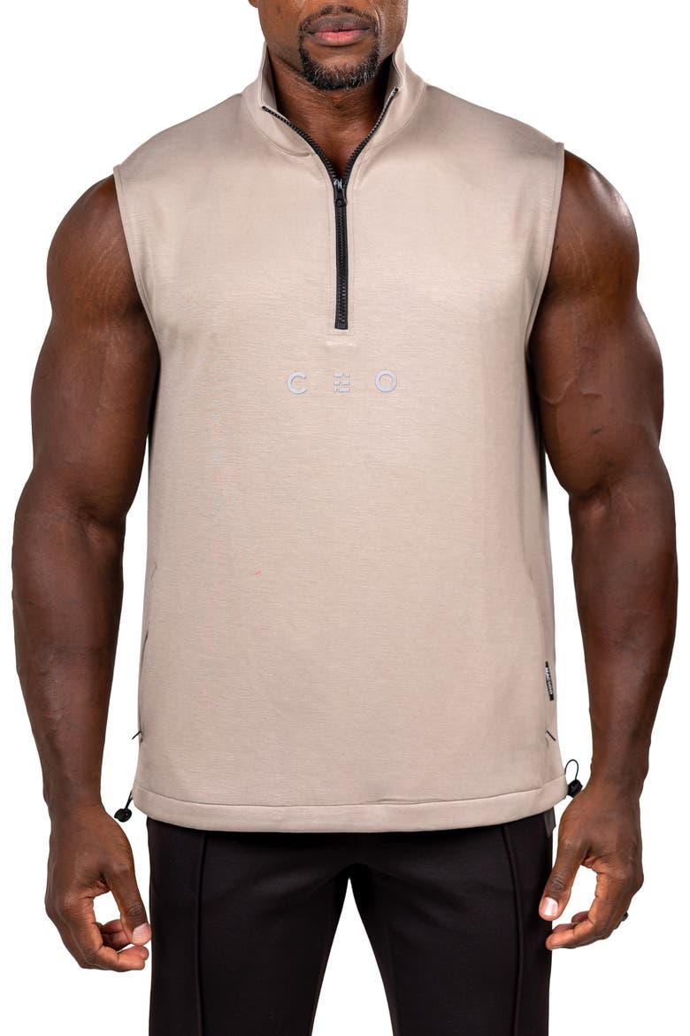 Athletic Quarter Zip Pullover, Main, color, WHITE