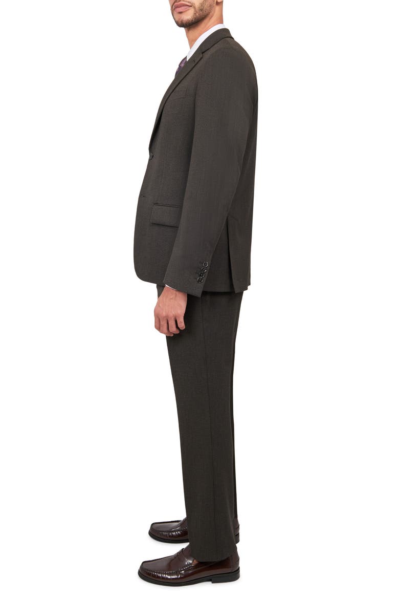 Tailored Slim Fit Textured Suit, Alternate, color, BROWN
