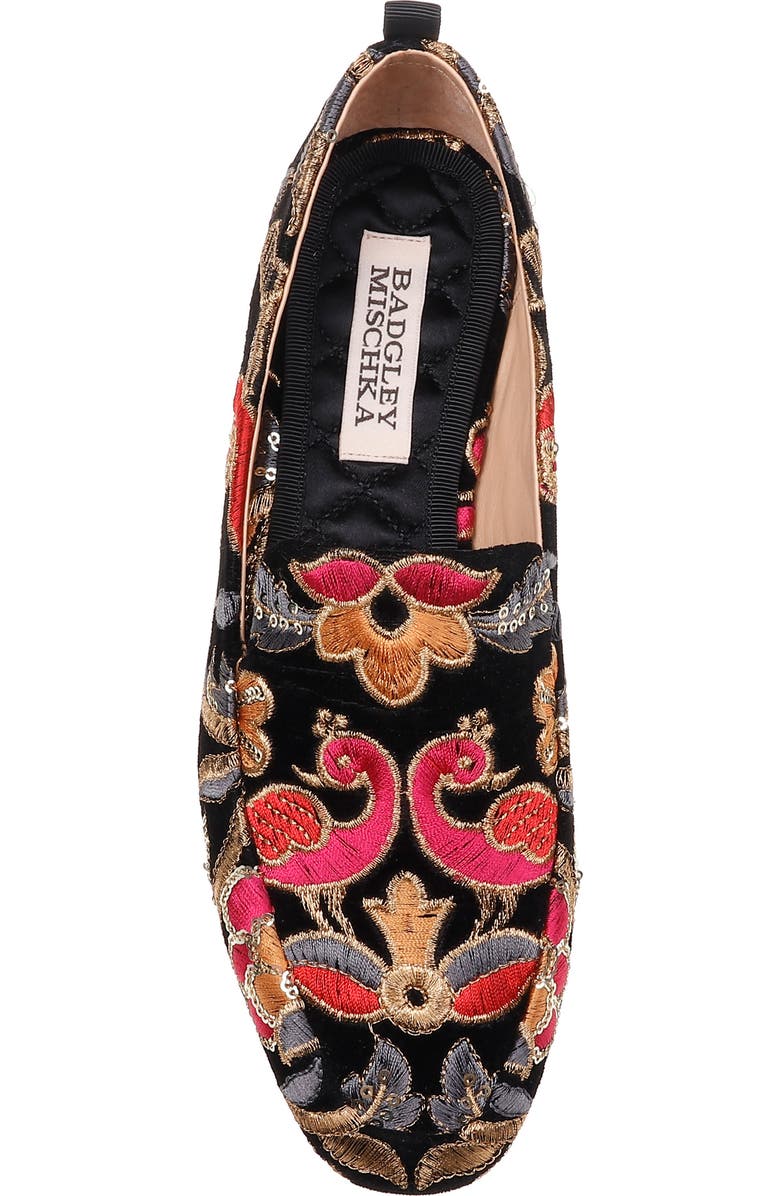 Badgley Mischka Collection Badgley Mischka Vivianne Smoking Slipper, Alternate, color,