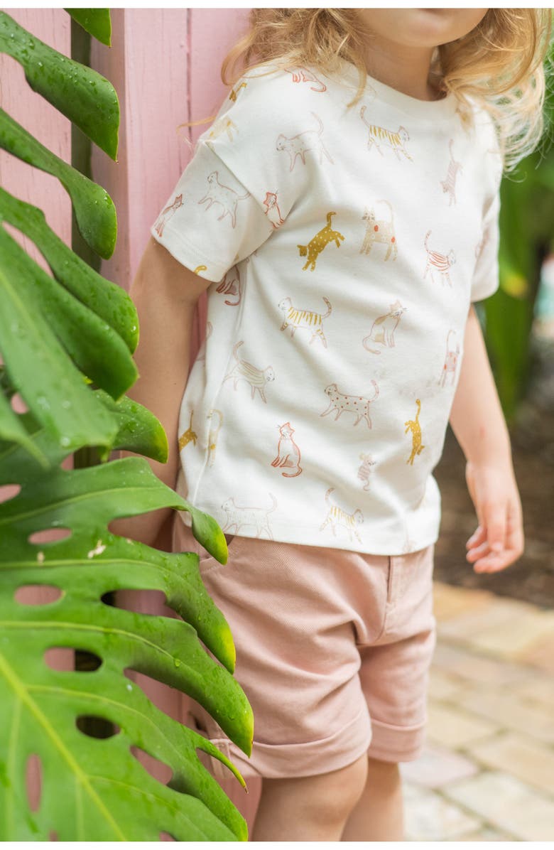 Pehr Kids' Dropped Shoulder Organic Cotton T-Shirt, Alternate, color, Copy Cat
