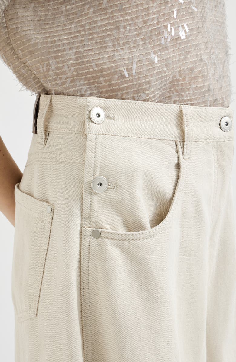 Brunello Cucinelli Wide sailor trousers, Alternate, color, Ecru