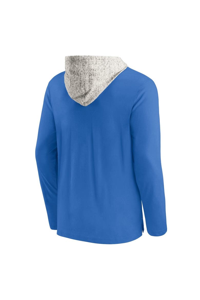 Men's Fanatics Branded Blue Detroit Lions Long Sleeve Hoodie T-Shirt, Alternate, color, Blue