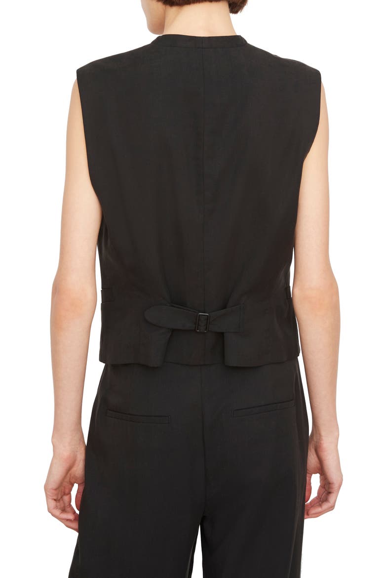 Drapey Tencel® Lyocell Vest, Alternate, color, BLACK