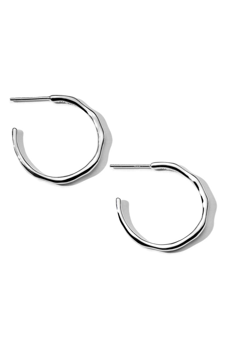 Ippolita Classico Thin Squiggle Hoop Earrings, Alternate, color,