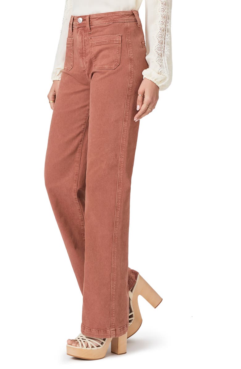 PAIGE Leenah Patch Pocket Wide Leg Jeans, Alternate, color, 