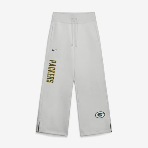 Women's Nike  Gray Green Bay Packers Primetime Phoenix Fleece Wide-Leg Sweatpants