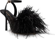 Stuart Weitzman Boa Feather Sandal