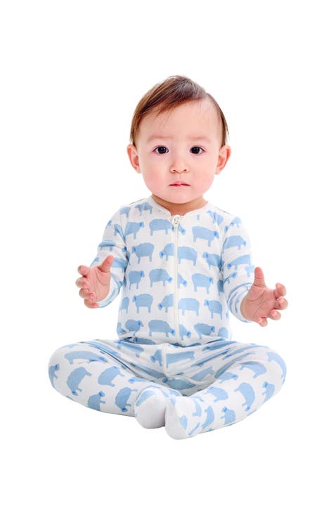 Baby Organic Animal Friends Zip Footie