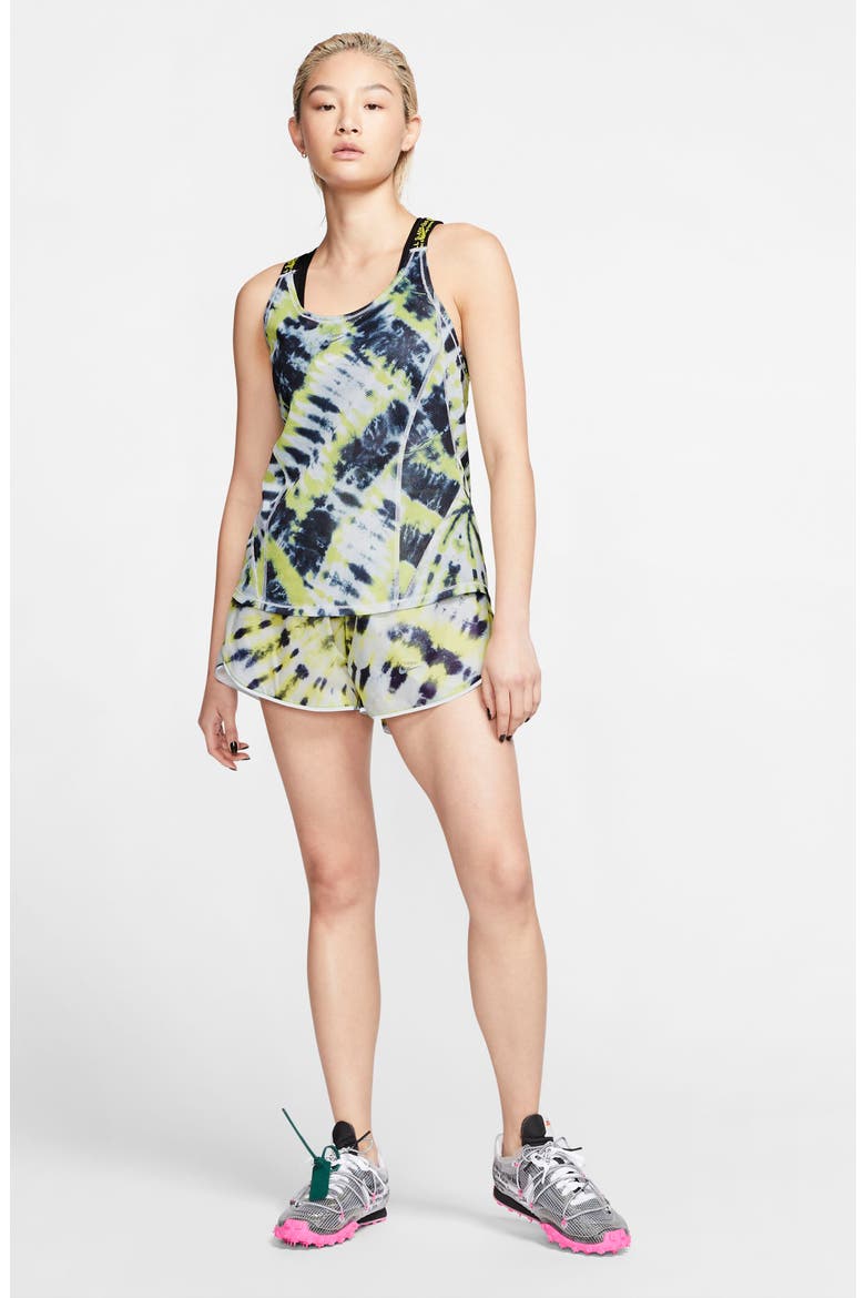 x Off-White Tie Dye Dri-FIT Tank, Alternate, color, VOLT