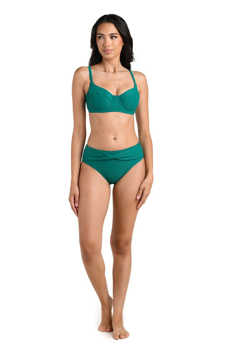 La Blanca Textured Tides Underwire Bikini Top, Alternate, color, Jungle