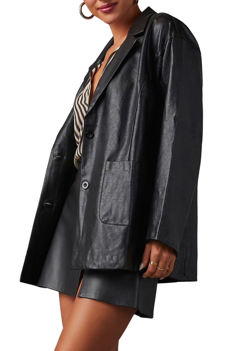 VICI Collection Bryanna Oversize Faux Leather Jacket, Alternate, color,