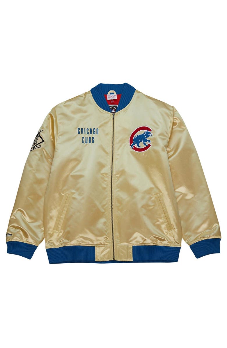 Mitchell & Ness Men's Mitchell & Ness Gold Chicago Cubs OG 2.0 Lightweight Satin Full-Zip Jacket, Alternate, color, Gold