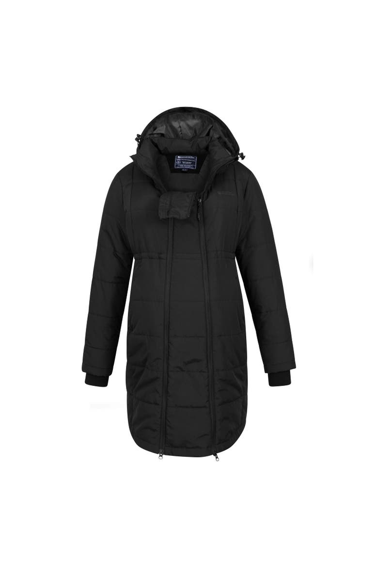 Amethyst Long Maternity Padded Jacket, Alternate, color, Black