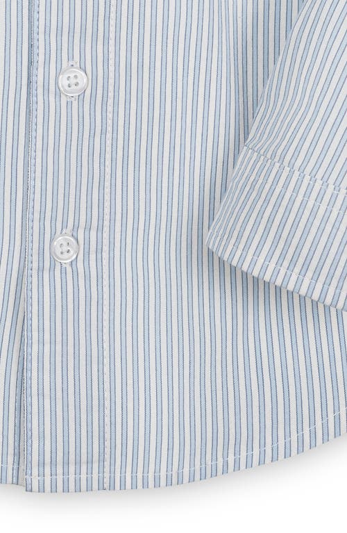 Hope & Henry Boys' Organic Stretch Poplin Shirt, Kids In Blue