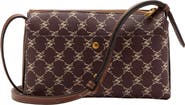 MANGO Logo Faux Leather Crossbody Bag