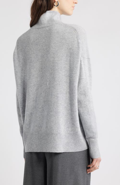 Nordstrom Oversize Cashmere Turtleneck Sweater In Gray