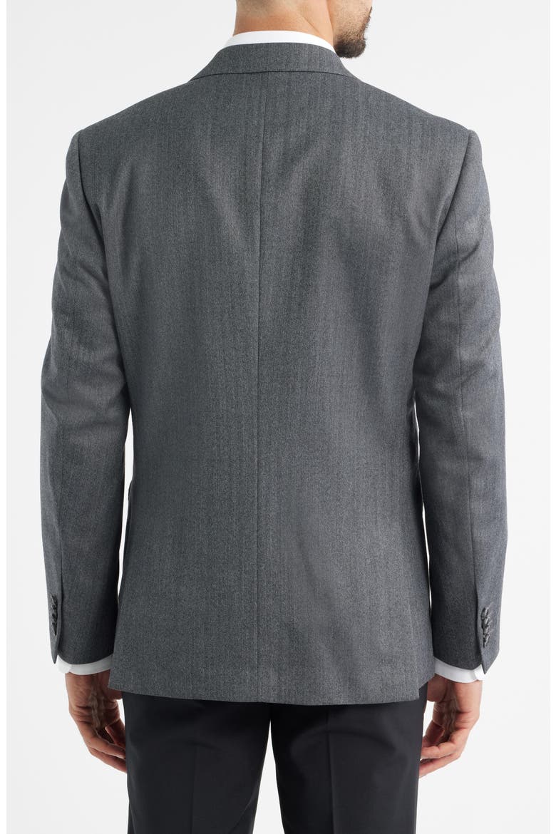 Grey Wool Blend Herringbone Sport Coat, Alternate, color, GREY