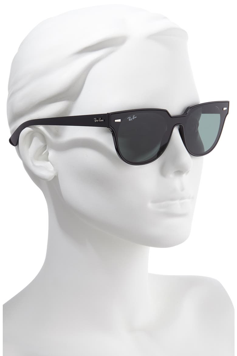 51mm Square Sunglasses, Alternate, color, BLACK/ GREEN SOLID