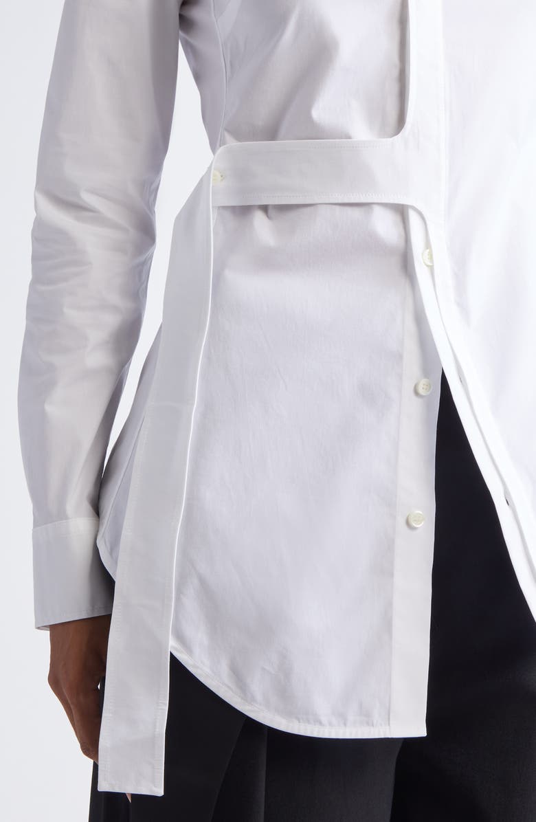 Jean Paul Gaultier Strap Detail Button-Up Shirt, Alternate, color,