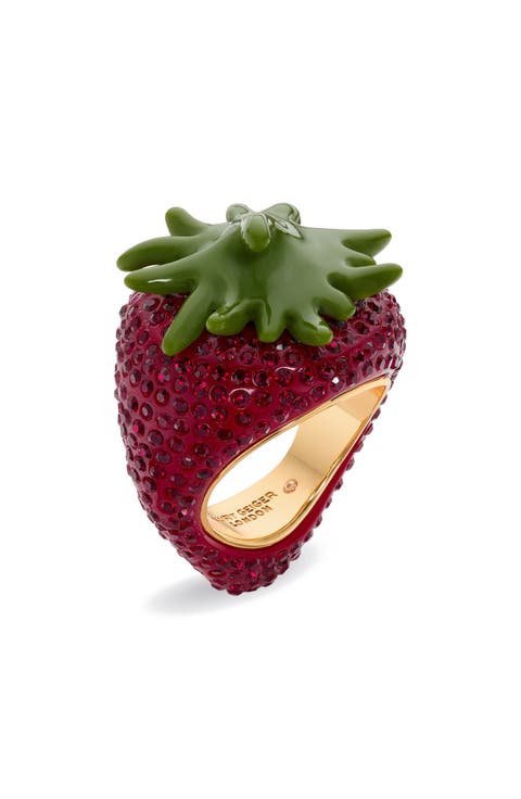 Pavé Strawberry Cocktail Ring