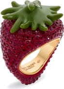 Kurt Geiger London Pavé Strawberry Cocktail Ring