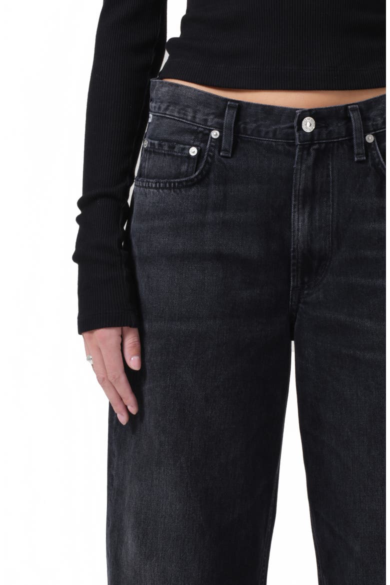 Miro High Waist Barrel Jeans, Alternate, color, DOMINO