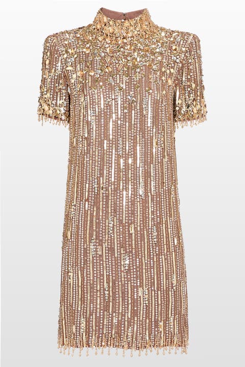 Snapdragon Sequin-Embellished Mini Dress