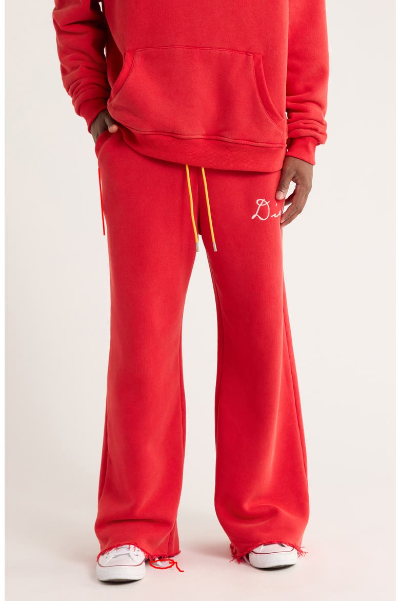 Chainstitch Cotton Sweatpants (Nordstrom Exclusive), Main, color, RED