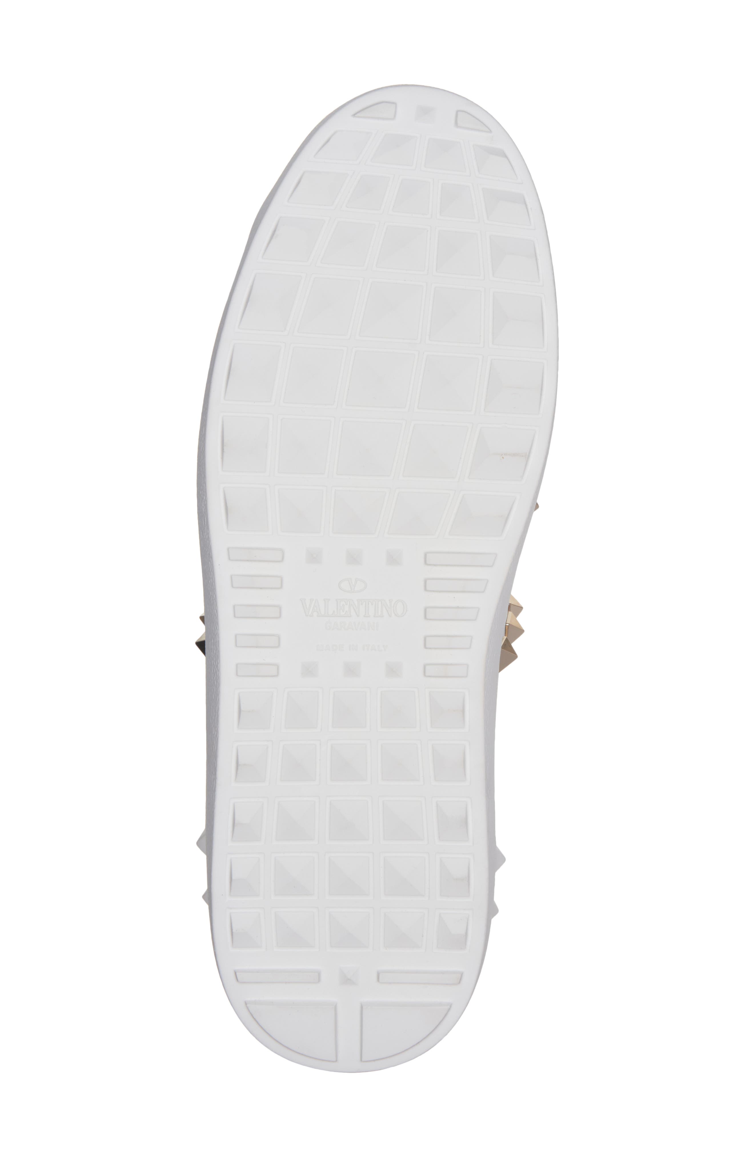 Valentino Garavani Rockstud Sneaker, Alternate, color, White Leather