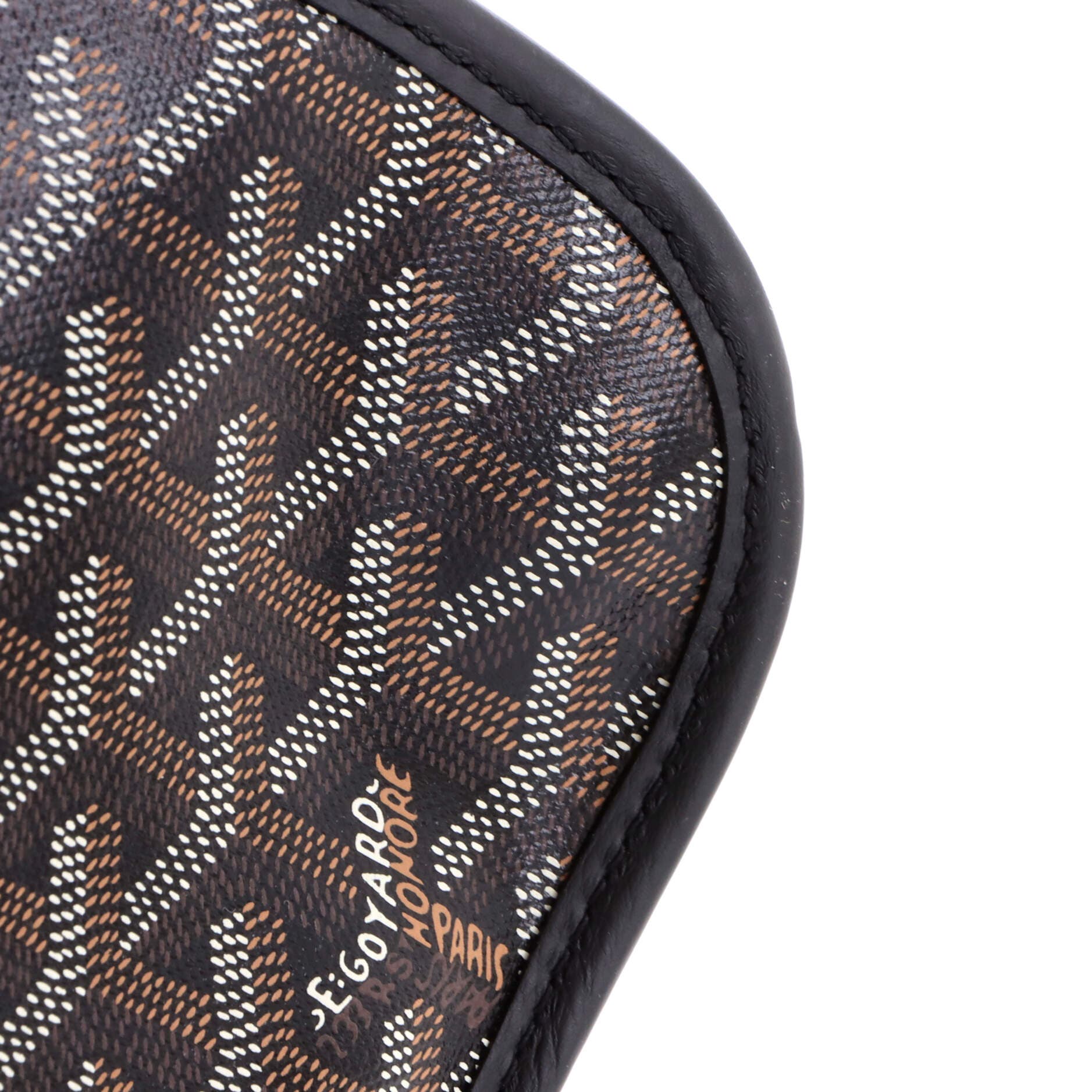 Pre-Owned Goyard Coursier Messenger Bag Coated Canvas and Leather, Alternate, color, Black