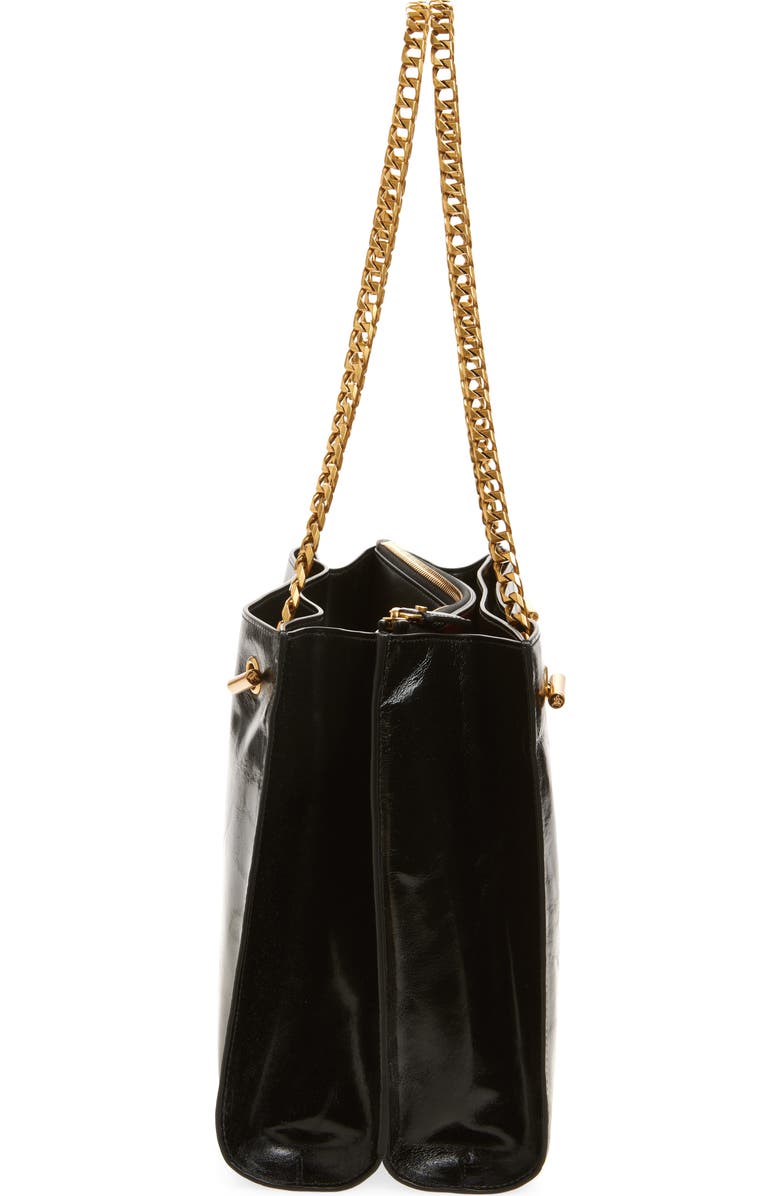 Versace Medium Cabine Shoulder Bag, Alternate, color, Black-Gold