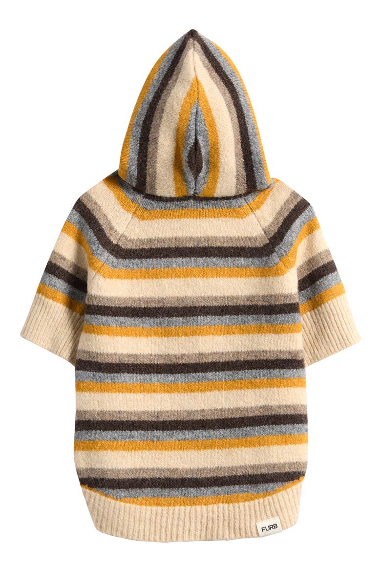 Venice Retro Striped Pet Hoodie, Alternate, color, IVORY STRIPE