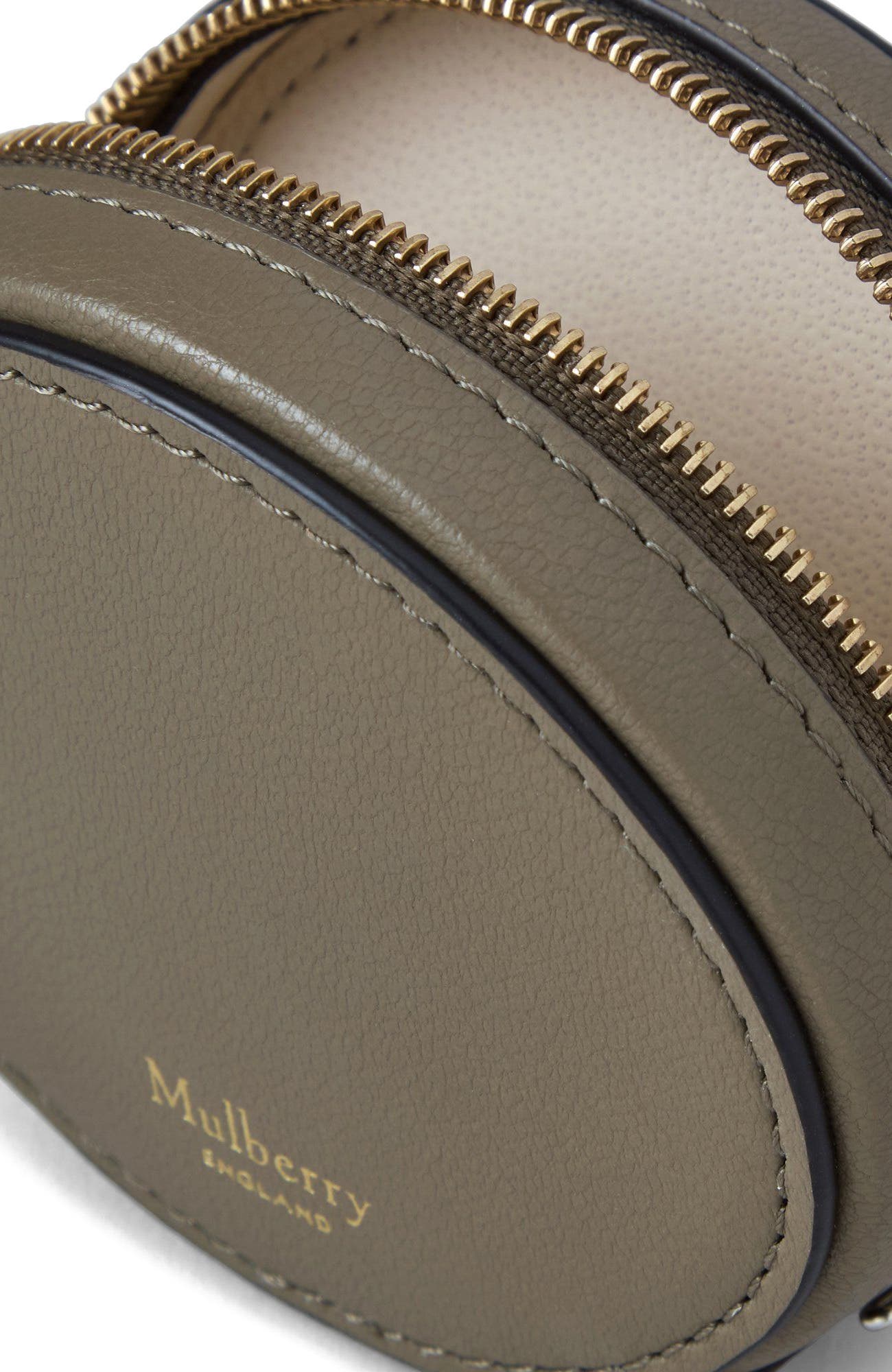 Mulberry Zipped Case Keyring, Alternate, color, Linen Green