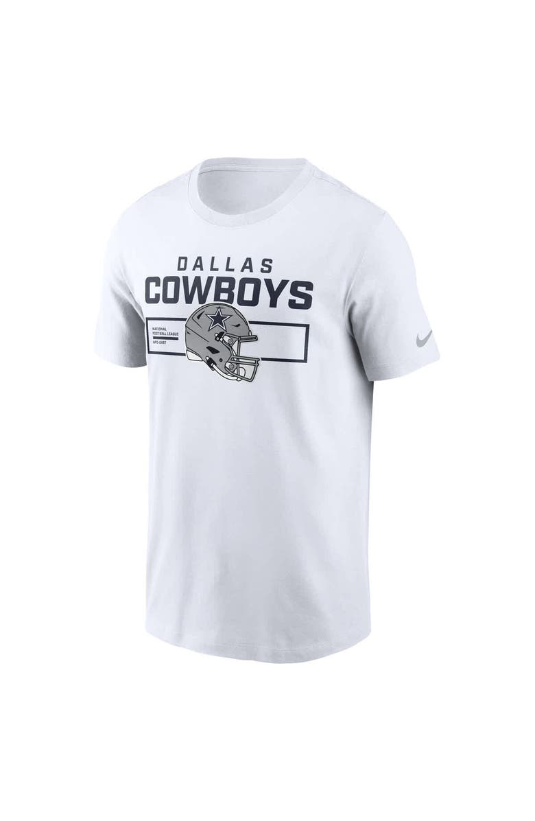 Nike Men's Nike White Dallas Cowboys Primetime Helmet Essential T-Shirt, Alternate, color, White