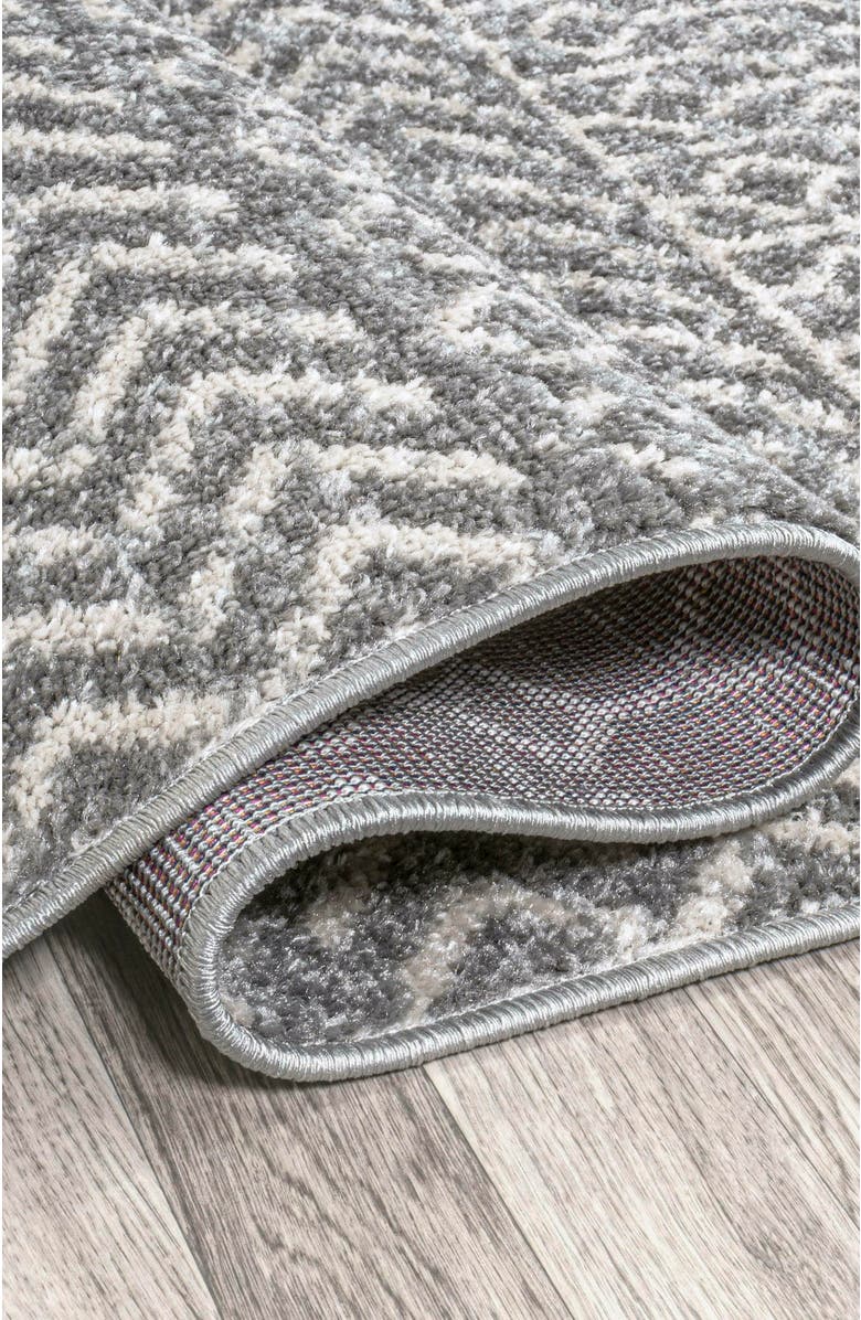 JONATHAN Y Arta Moroccan Vintage Geometric Area Rug, Alternate, color, Gray/Cream