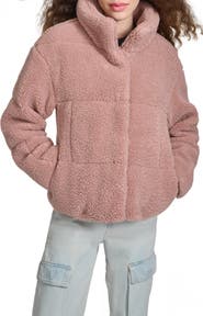 Levi's Quilted Faux Fur Short Teddy Jacket