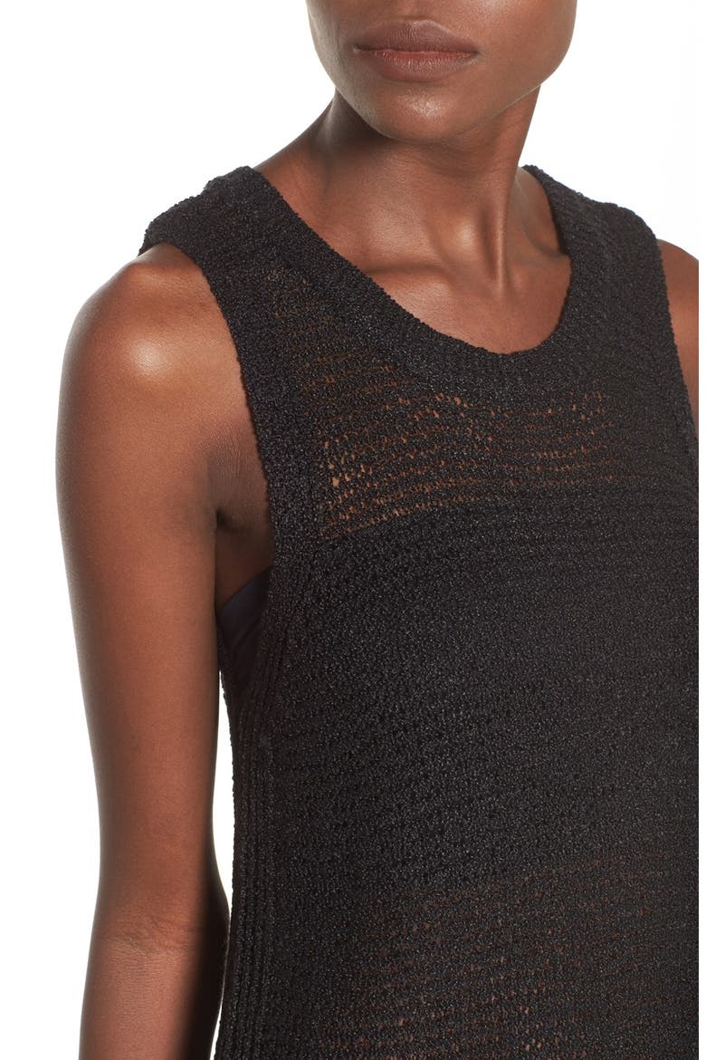 ASTR Side Slit Sweater Tank, Alternate, color, BLACK