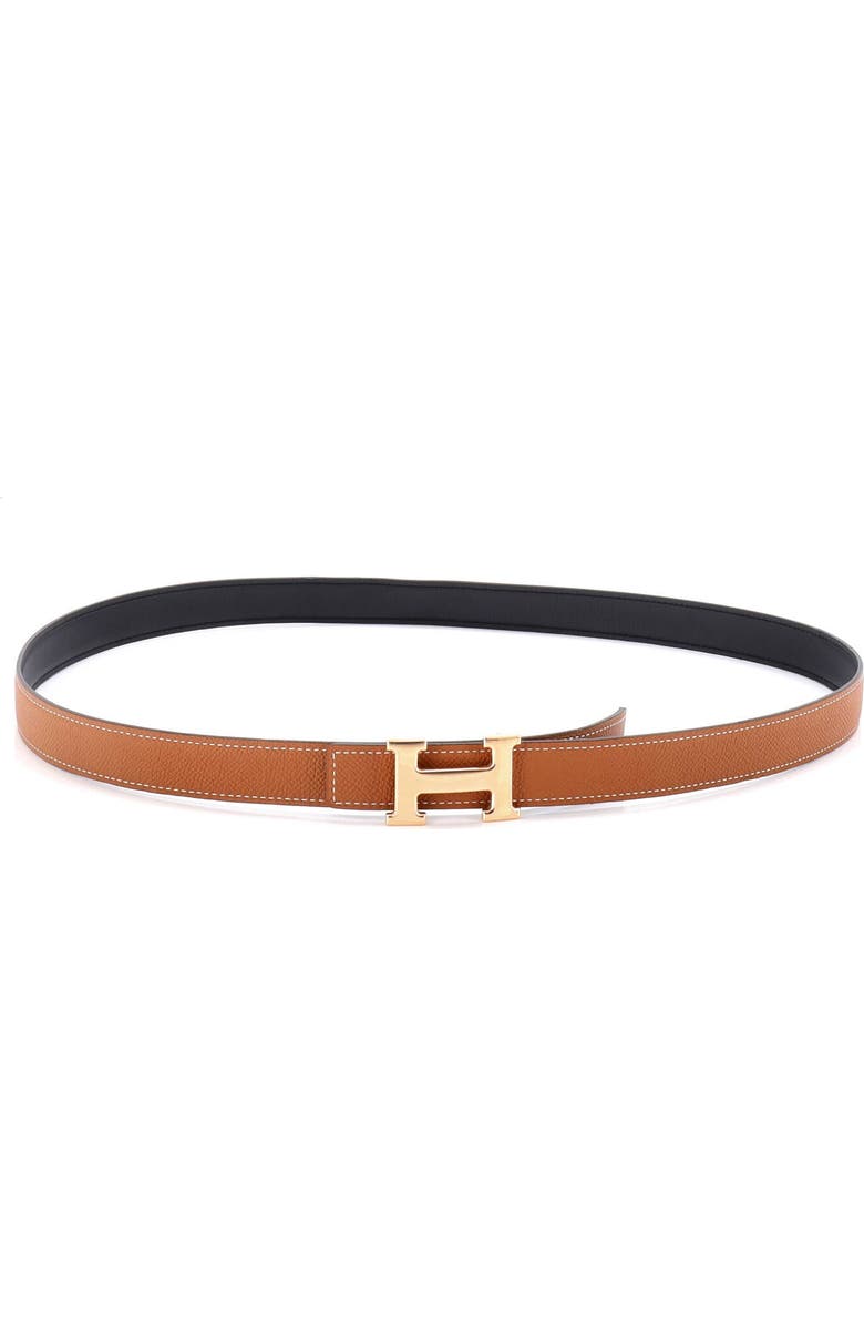 Pre-Owned Hermes Constance Reversible Belt Leather Thin, Alternate, color, Brown