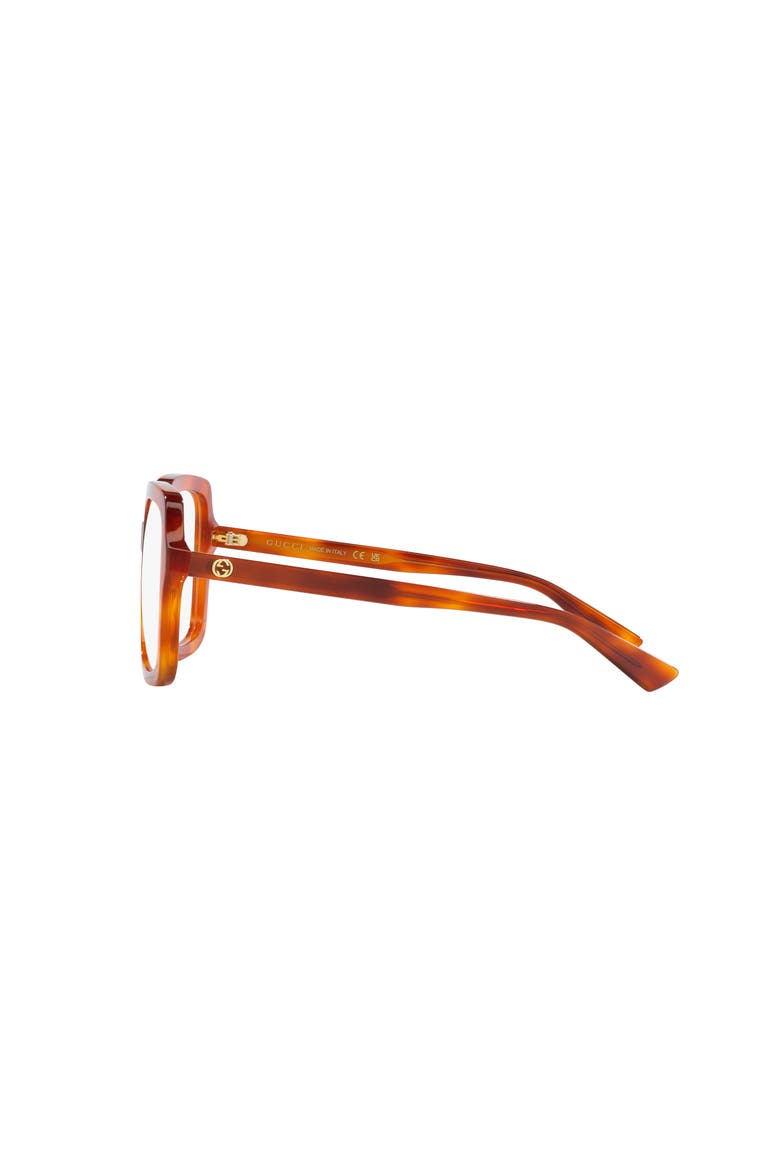 55mm Rectangle optical glasses, Alternate, color, Tortoise