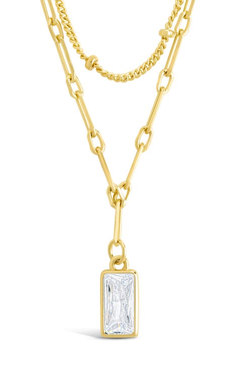 Jodie Cubic Zirconia Pendant Layered Necklace
