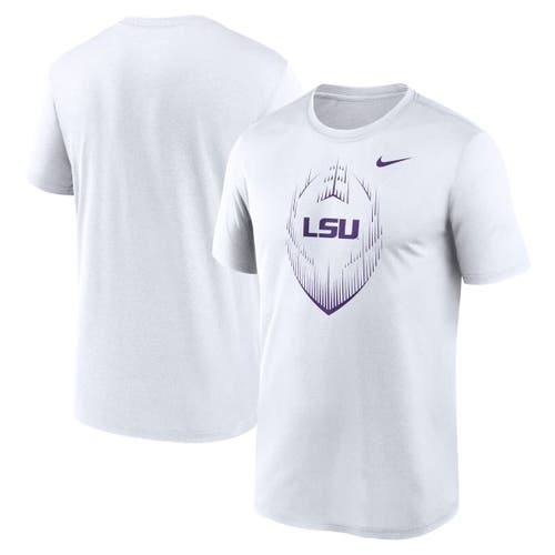 Nike White Lsu Tigers Primetime Legend Icon Performance T-shirt In White