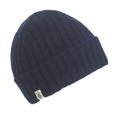 Shop Nirvanna Designs Clyde Rib Fold Cap In Navy
