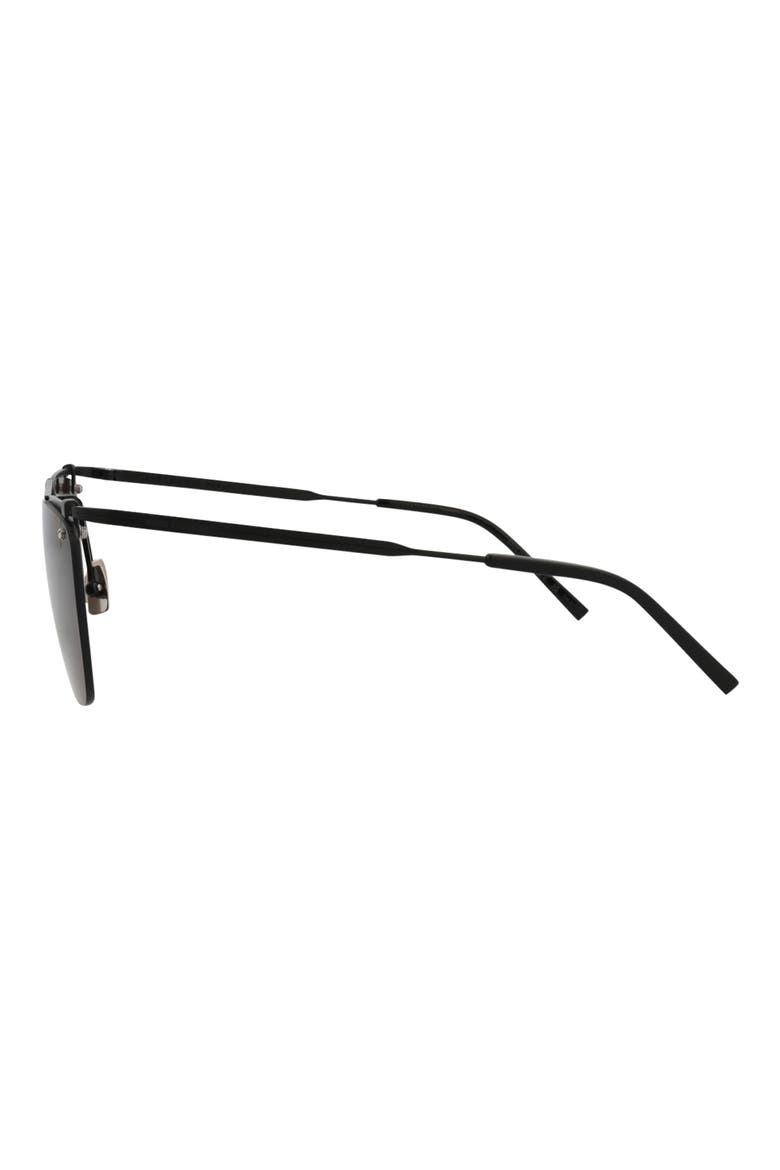 58mm Novelty Square Sunglasses, Alternate, color, BLACK BLACK BLACK