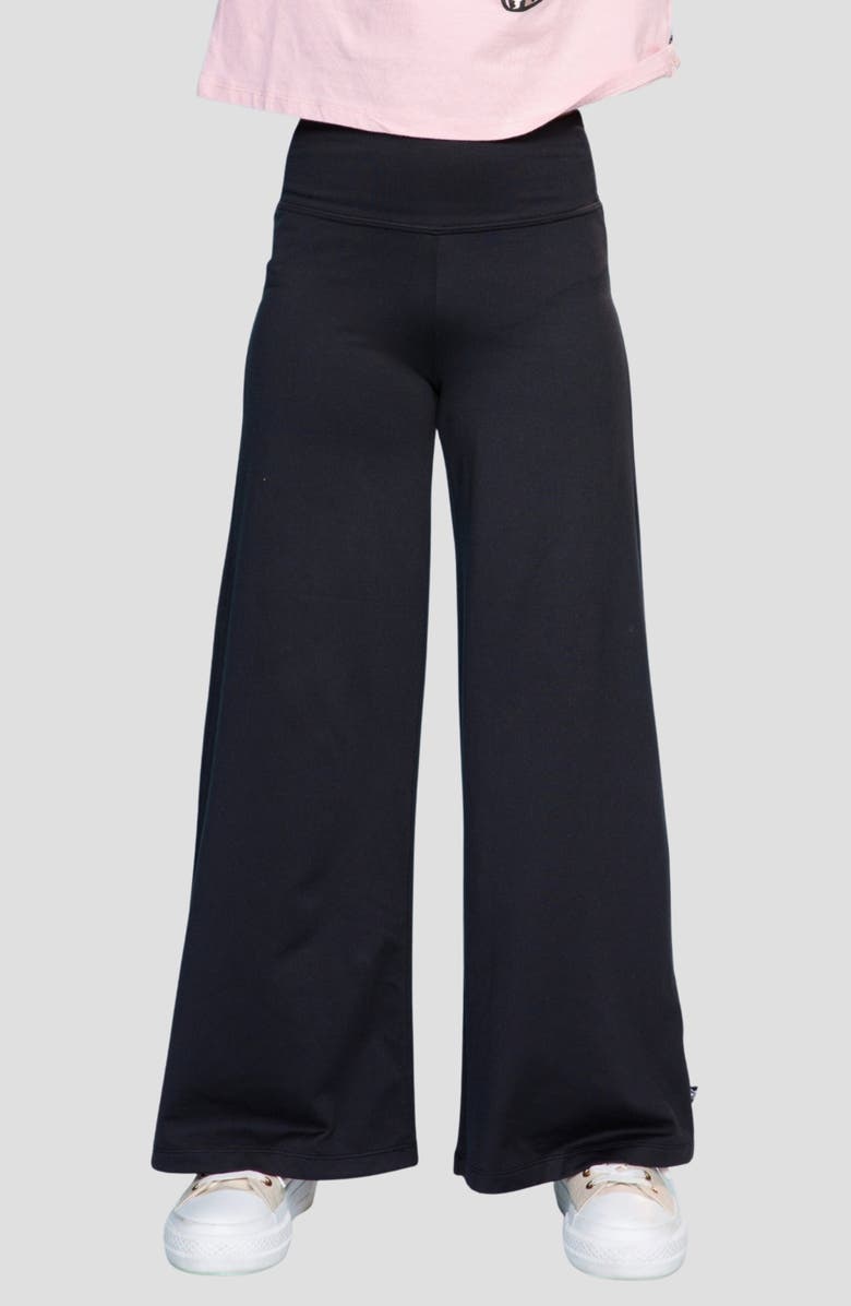 PixieLane Kids' Soft Luxe Wide Leg Leggings, Alternate, color, Black