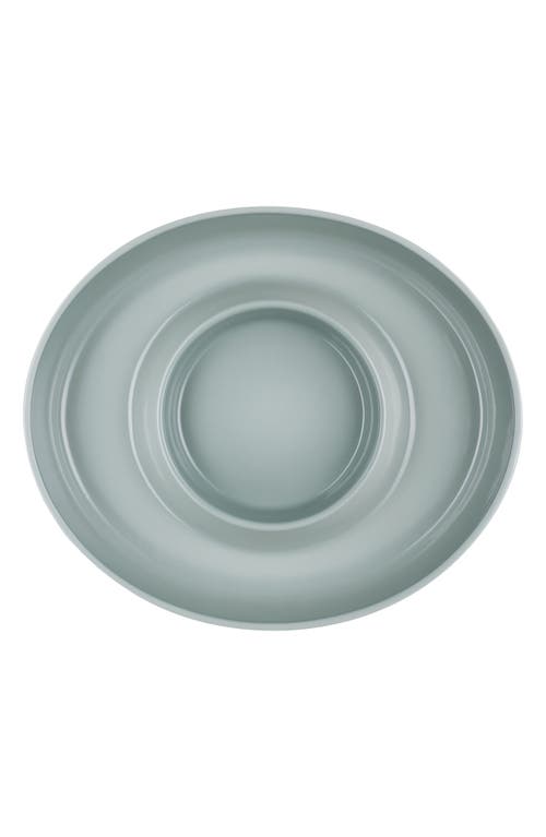 Le Creuset Oval Stoneware Chip & Dip Platter In Sea Salt