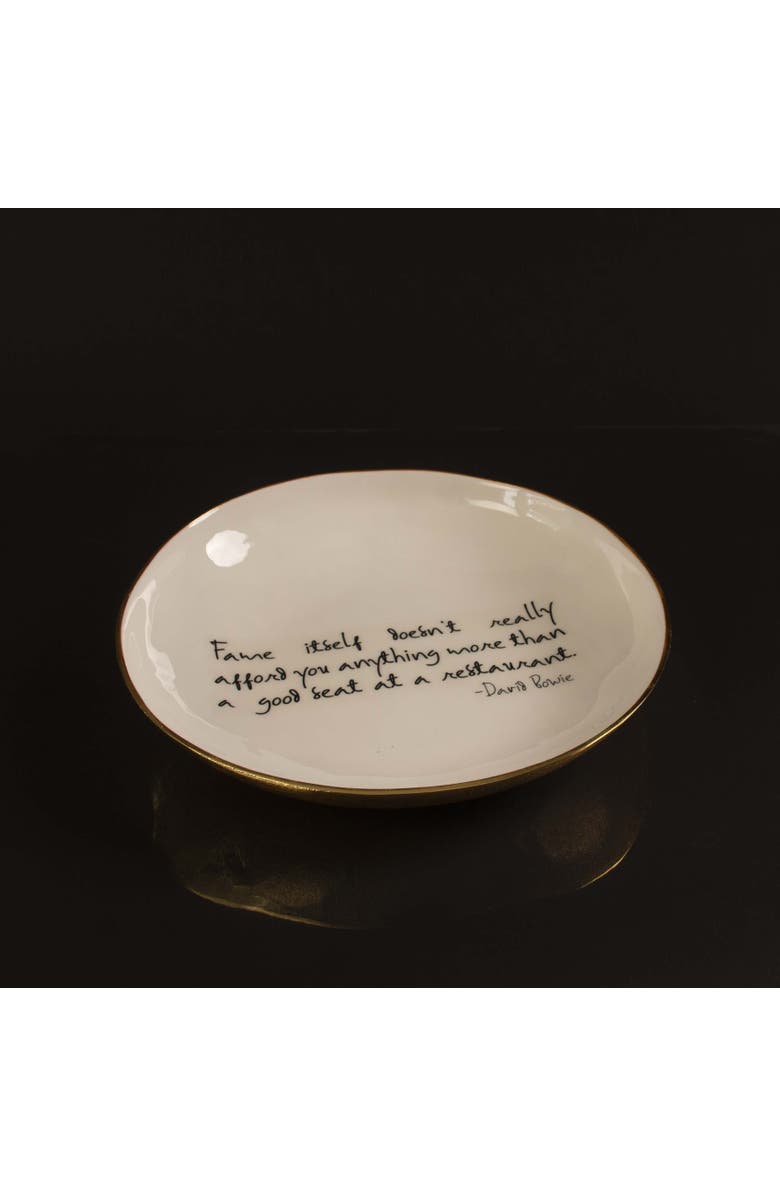 Lunares Bowl With Quote - David Bowie, Alternate, color, White